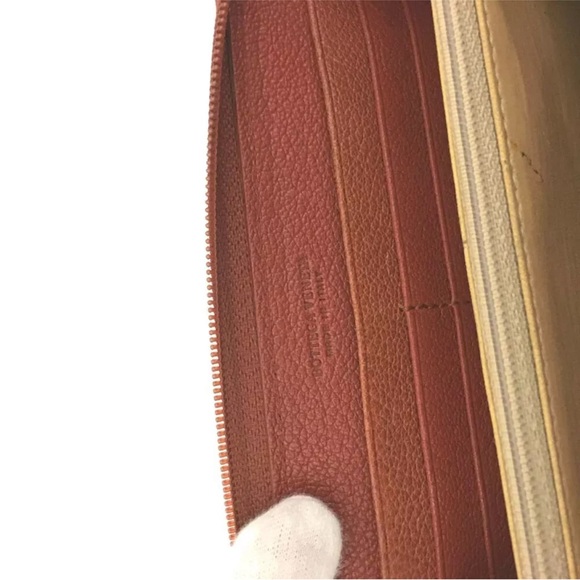 Bottega Veneta Intrecciato Lambskin Zip Around Long Wallet Pristine Rust Color - Picture 9 of 10